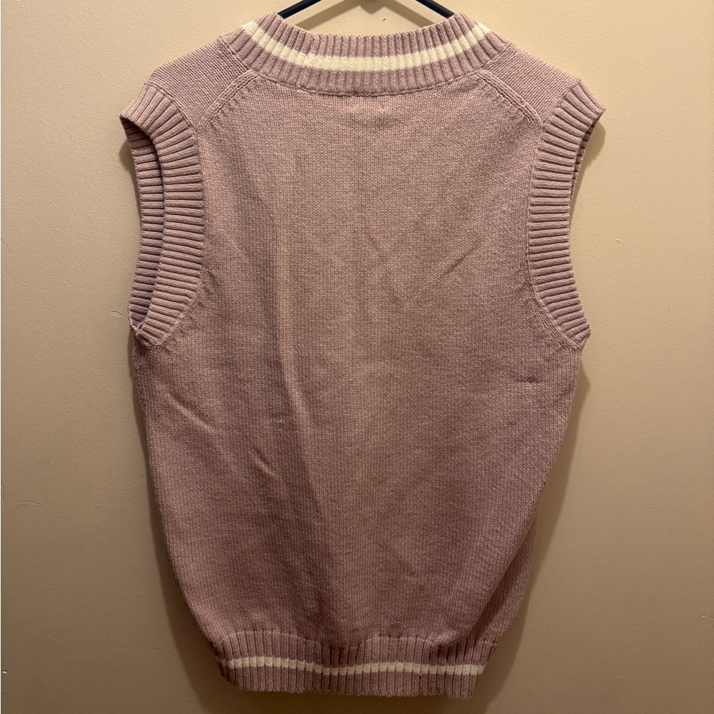 Sunday Best Blush V-Neck Sweater Vest - Picture 2 of 2